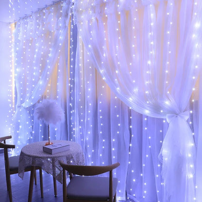 Twinkling Christmas Curtain Lights